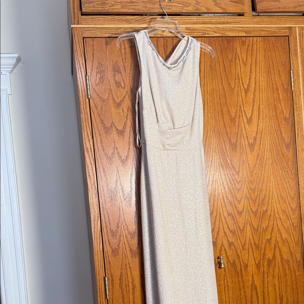Elegant Cream Sleeveless Dress